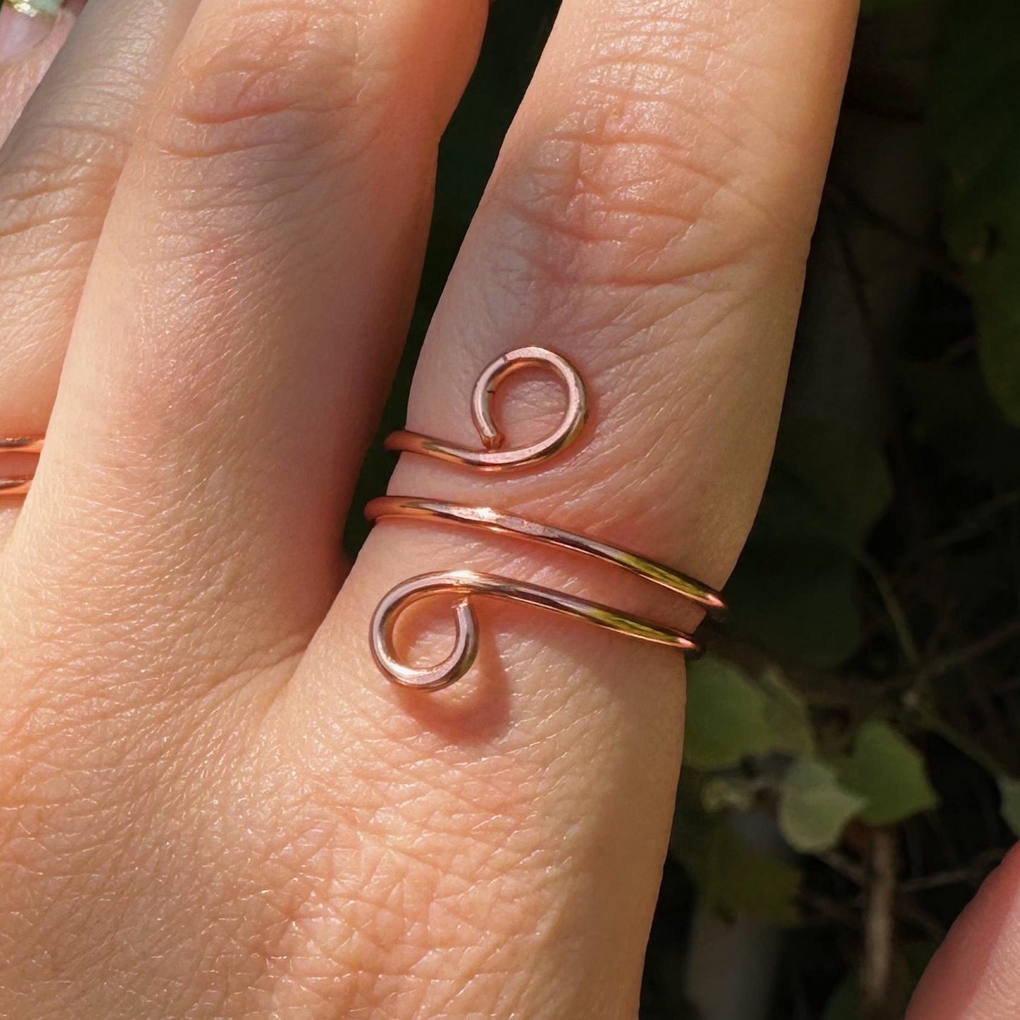 Double Swirl Wire Wrapped Ring