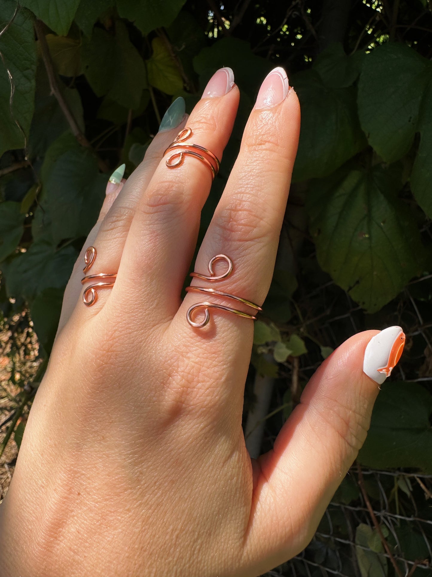 Double Swirl Wire Wrapped Ring