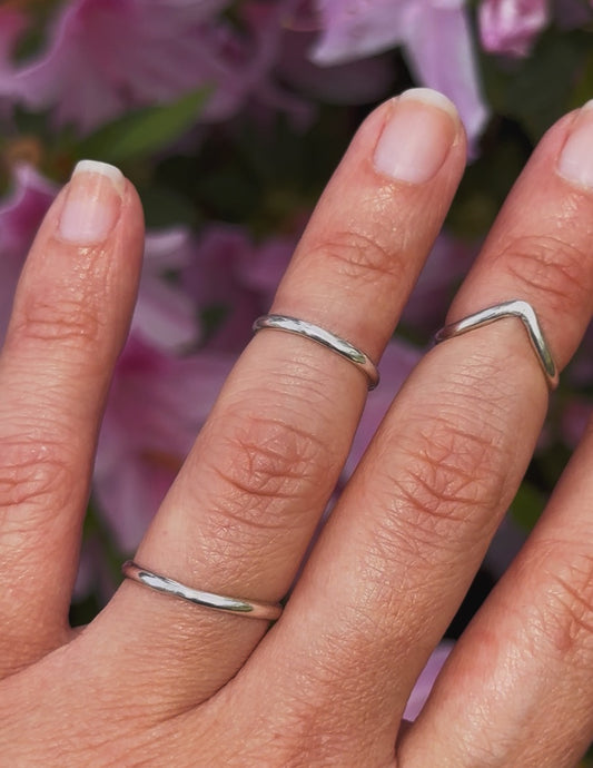 Smooth Silver Stacker Rings | Everyday Essential