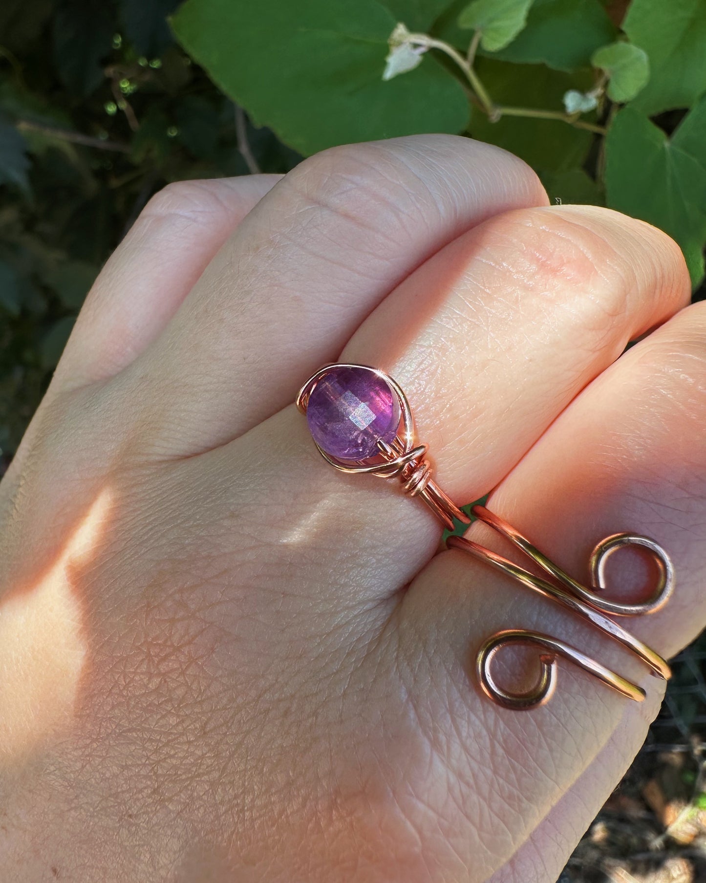 Amethyst Wire Wrapped Ring