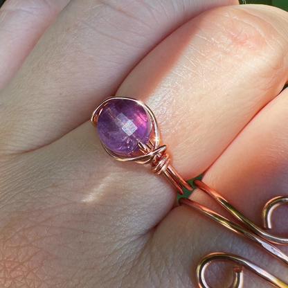 Amethyst Wire Wrapped Ring