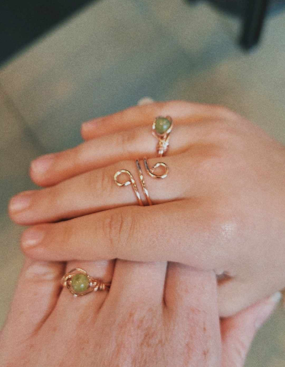 Double Swirl Wire Wrapped Ring