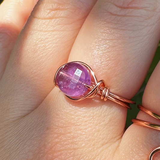 Amethyst Wire Wrapped Ring