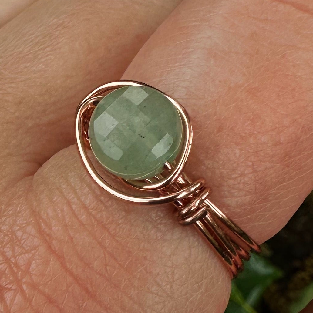 Aventurine Wire Wrapped Ring